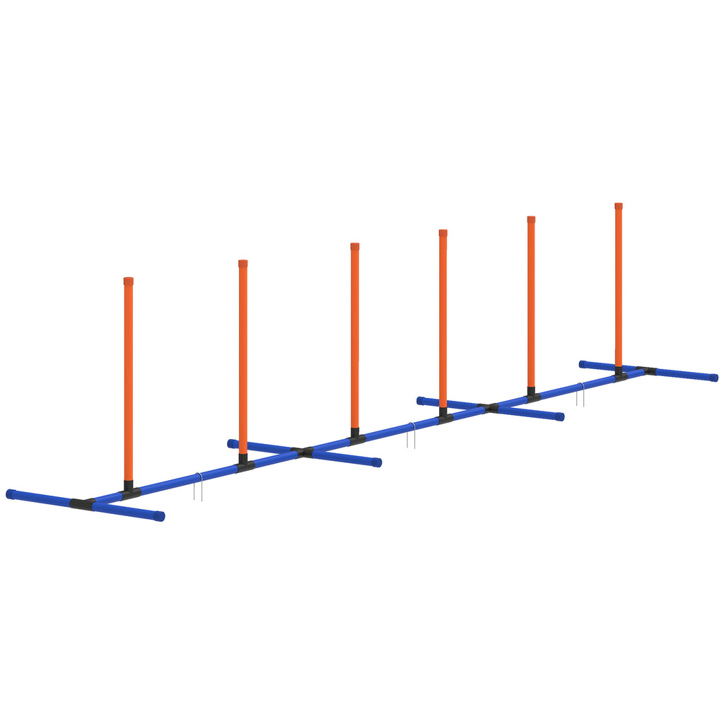 Dog Agility Training Equipment Adjustable Poles – Orange / 770x160x150 mm