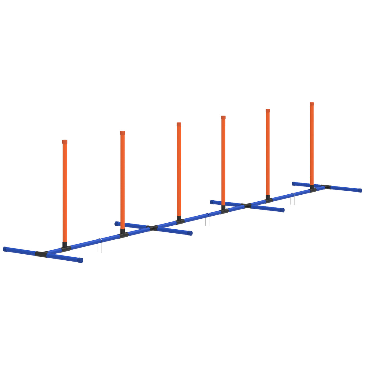 Dog Agility Training Equipment Adjustable Poles – Orange / 770x160x150 mm