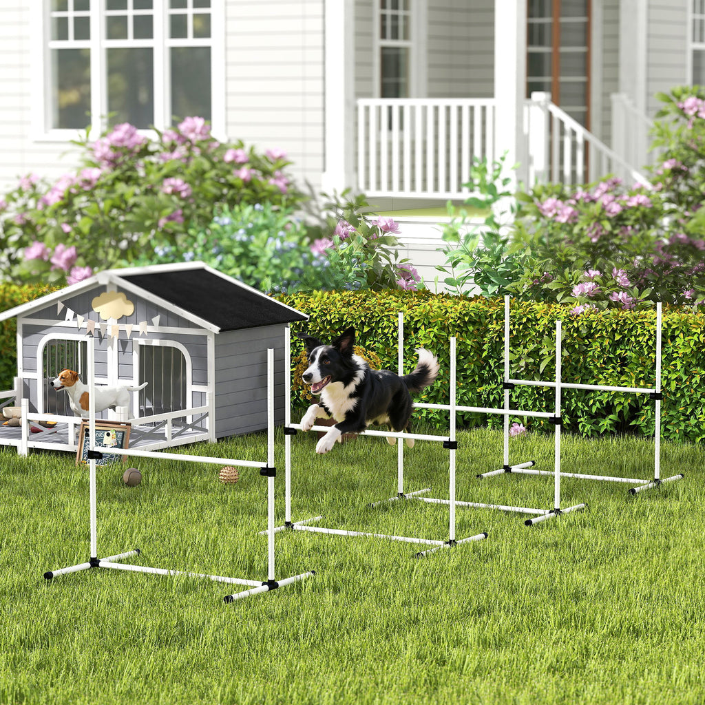 Dog Agility Training Equipment Set with Adjustable Jump Bars