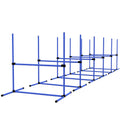Dog Agility Training Equipment Set with Adjustable Jump Bars – Blue