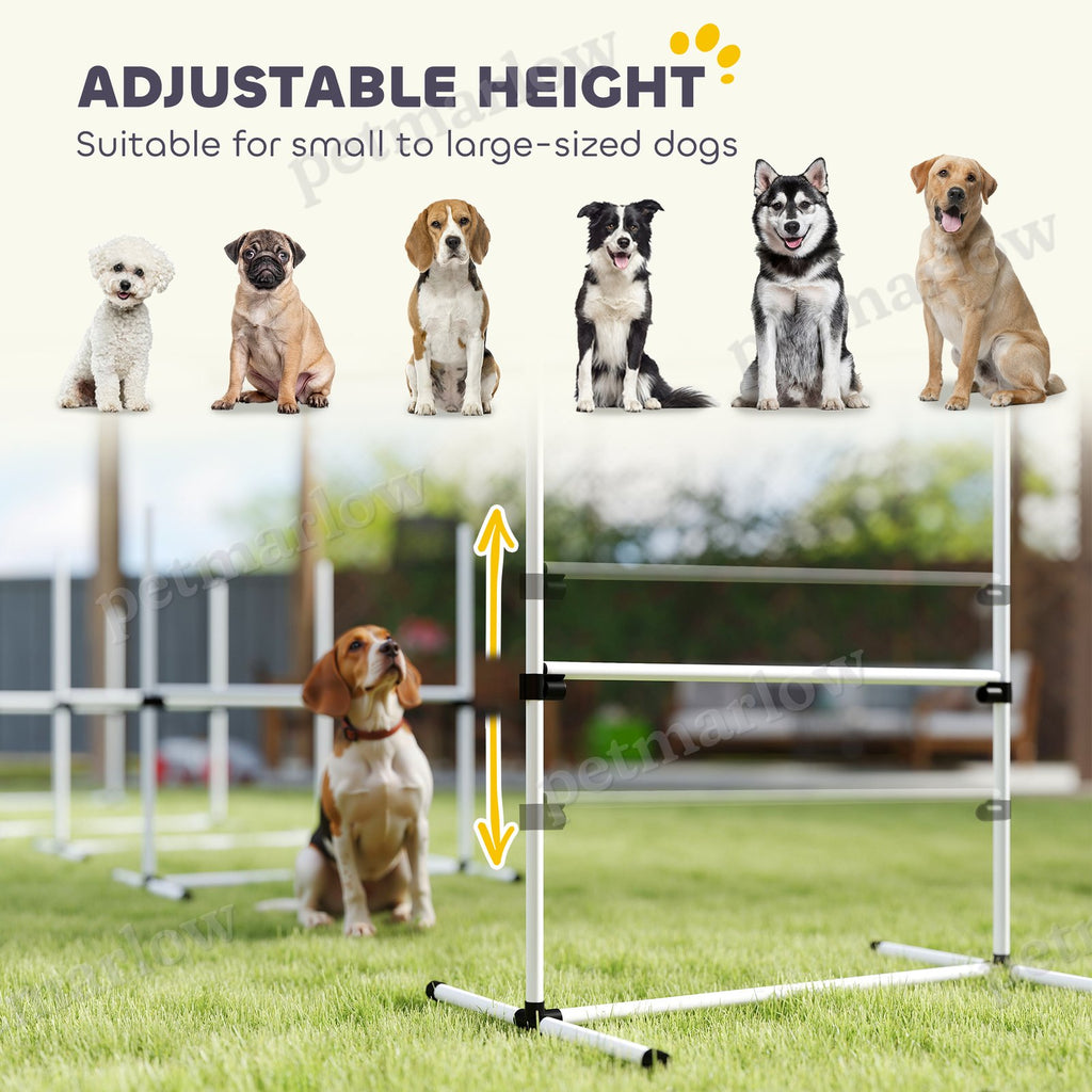 Dog Agility Training Equipment Set with Adjustable Jump Bars – view 3