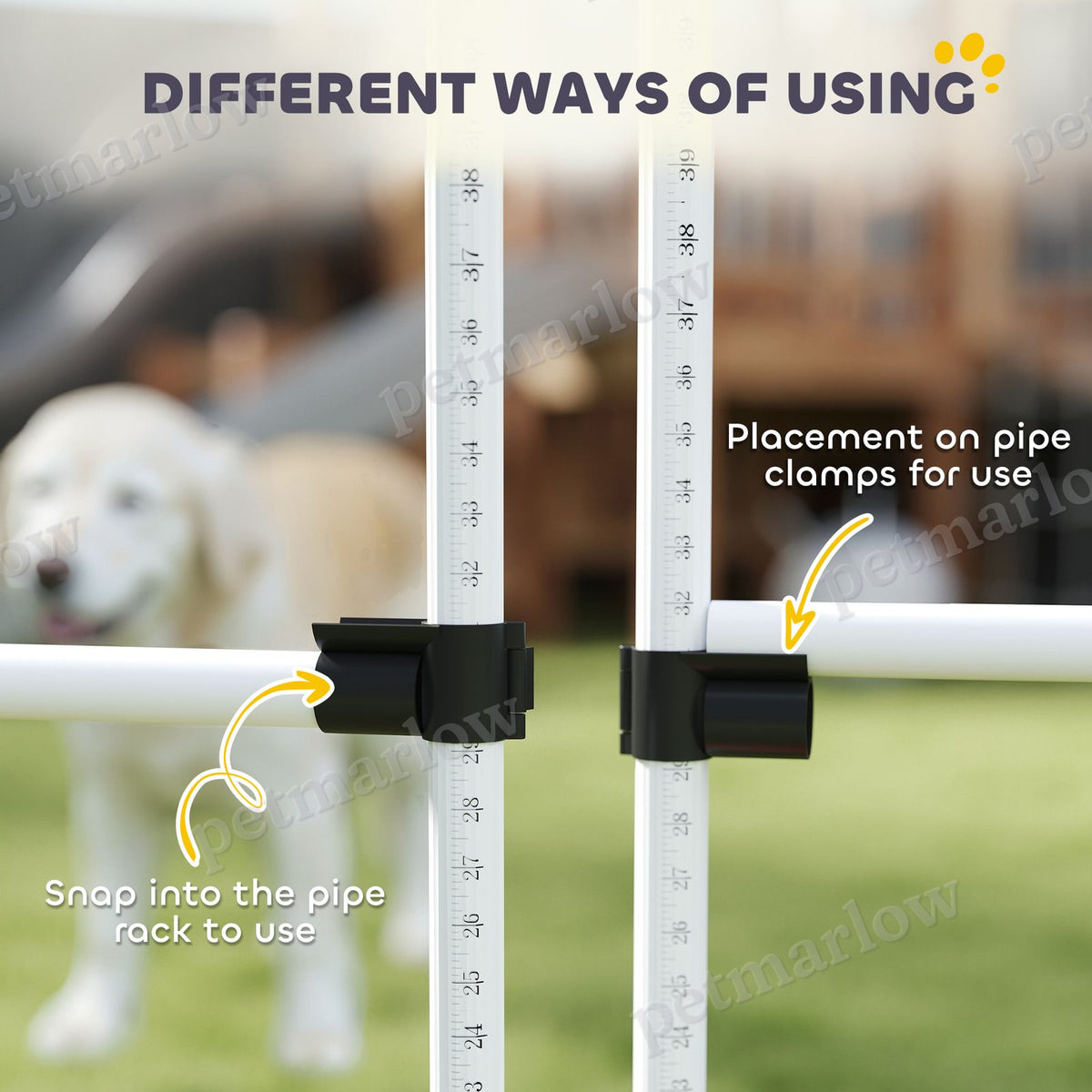Dog Agility Training Equipment Set with Adjustable Jump Bars – view 4