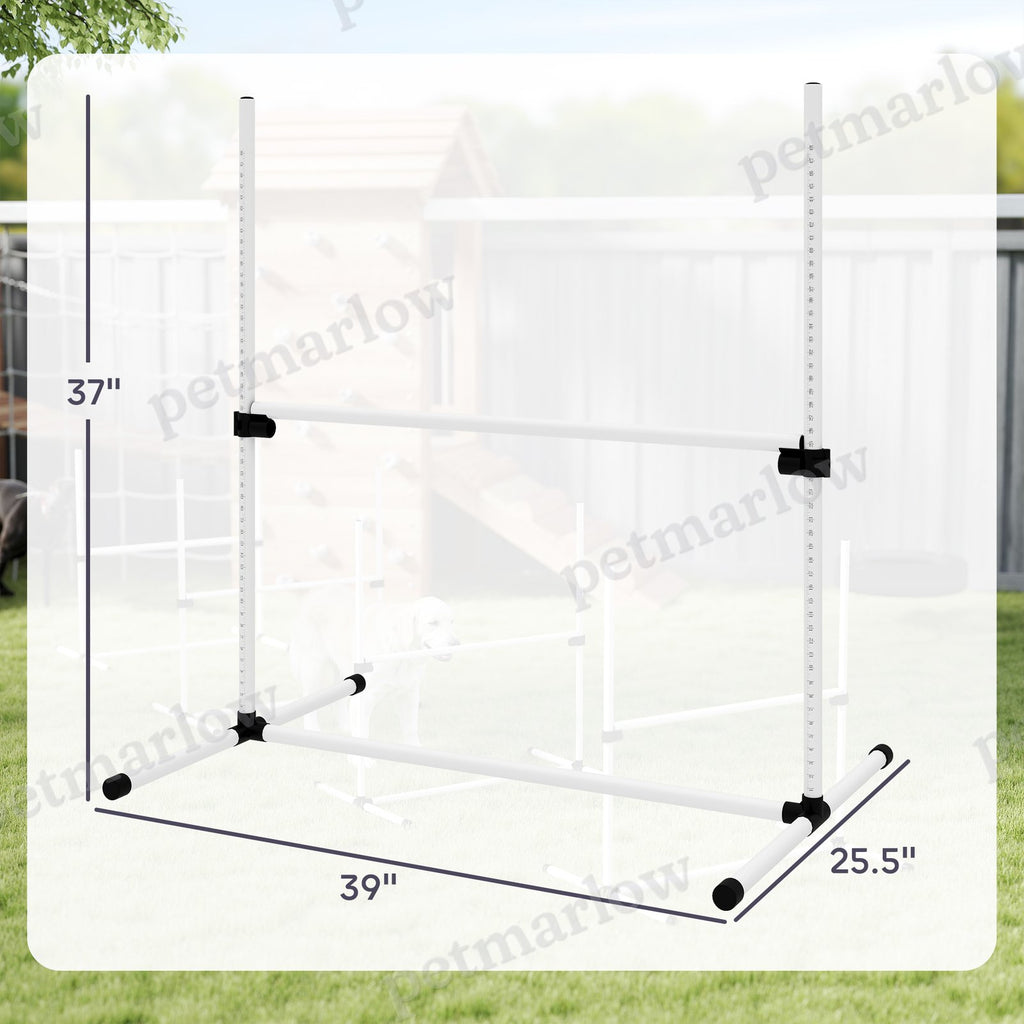 Dog Agility Training Equipment Set with Adjustable Jump Bars – view 6