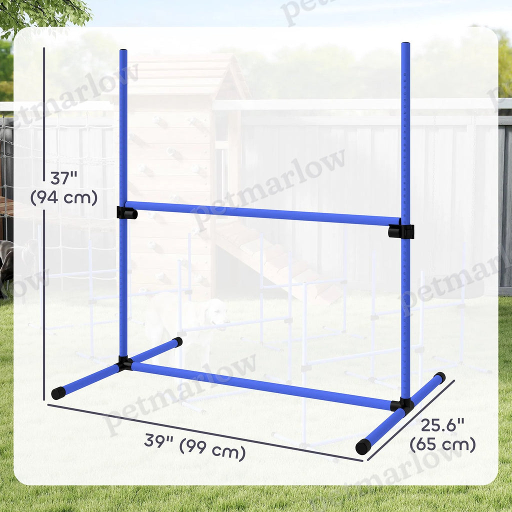 Dog Agility Training Equipment Set with Adjustable Jump Bars – view 6