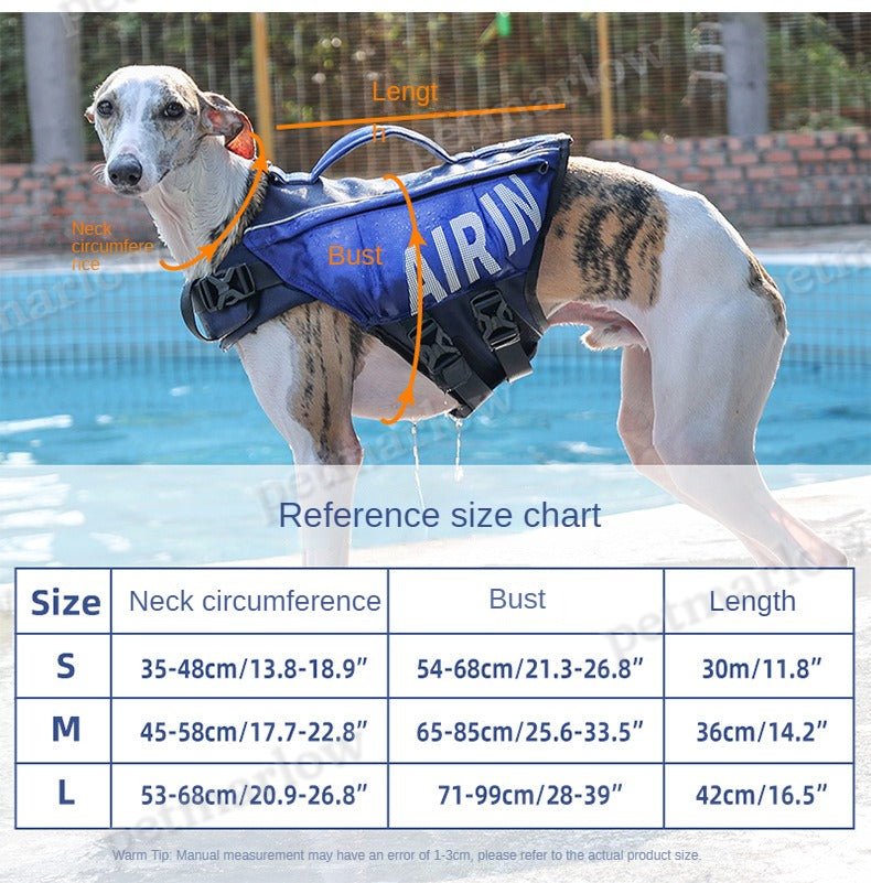 Dog Airbag Life Jackets Pet Swimming Clothes Swimsuit – view 5