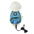 Dog Backpack Harness with Leash Adjustable Travel Hiking Walking Harness Backpack – Blue / S(Fit:5-13lb)