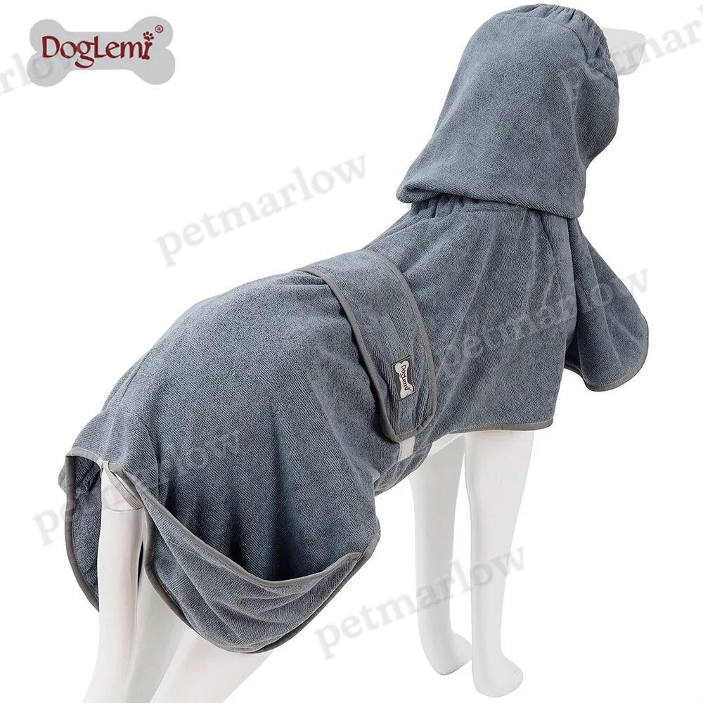 Dog Bathrobe Super Absorbent Pet Dog Cat Bath Towel Grooming Towel – view 2