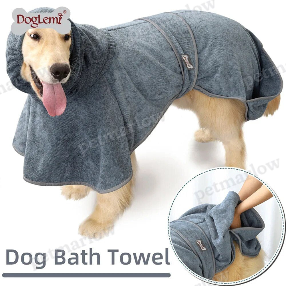 Dog Bathrobe Super Absorbent Pet Dog Cat Bath Towel Grooming Towel – view 6