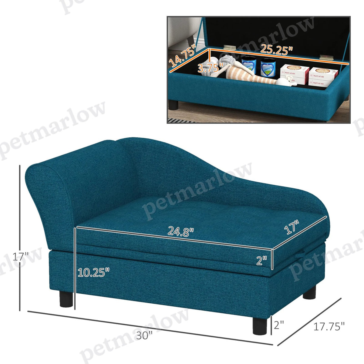 Dog Bed Pet Sofa with Storage for Small Dogs – view 5