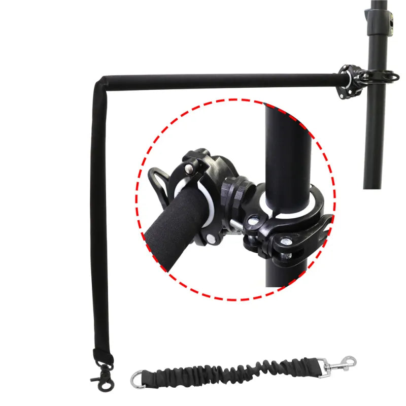 Dog Bike Leash with Suspension – Black / 24 Inches x 15 Inches