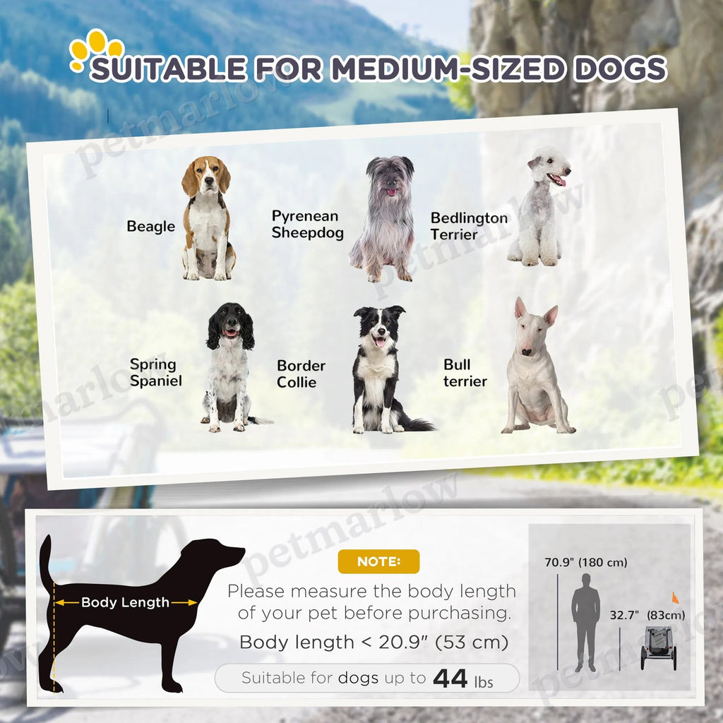 Dog Bike Trailer for Medium Dogs with Quick Release Wheels – view 4