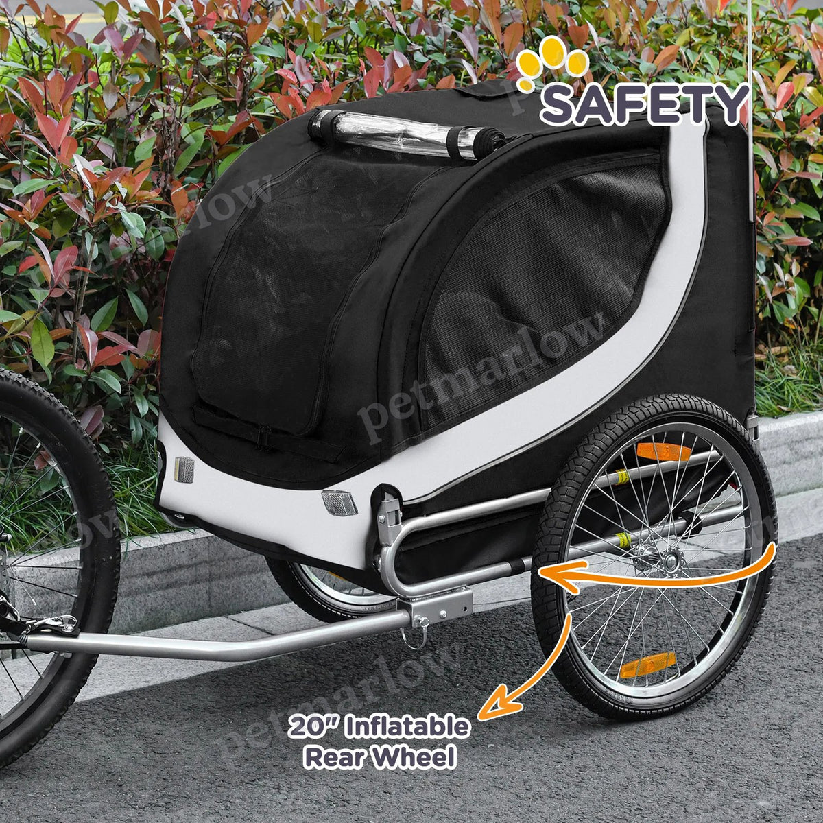 Dog Bike Trailer for Medium Dogs with Safety Features