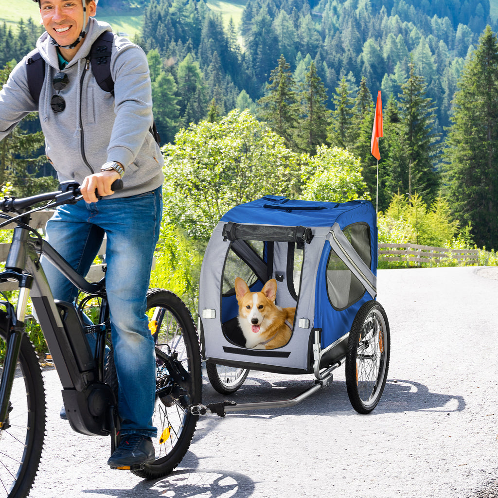 Dog Bike Trailer for Outdoor Adventures with Easy Folding Frame