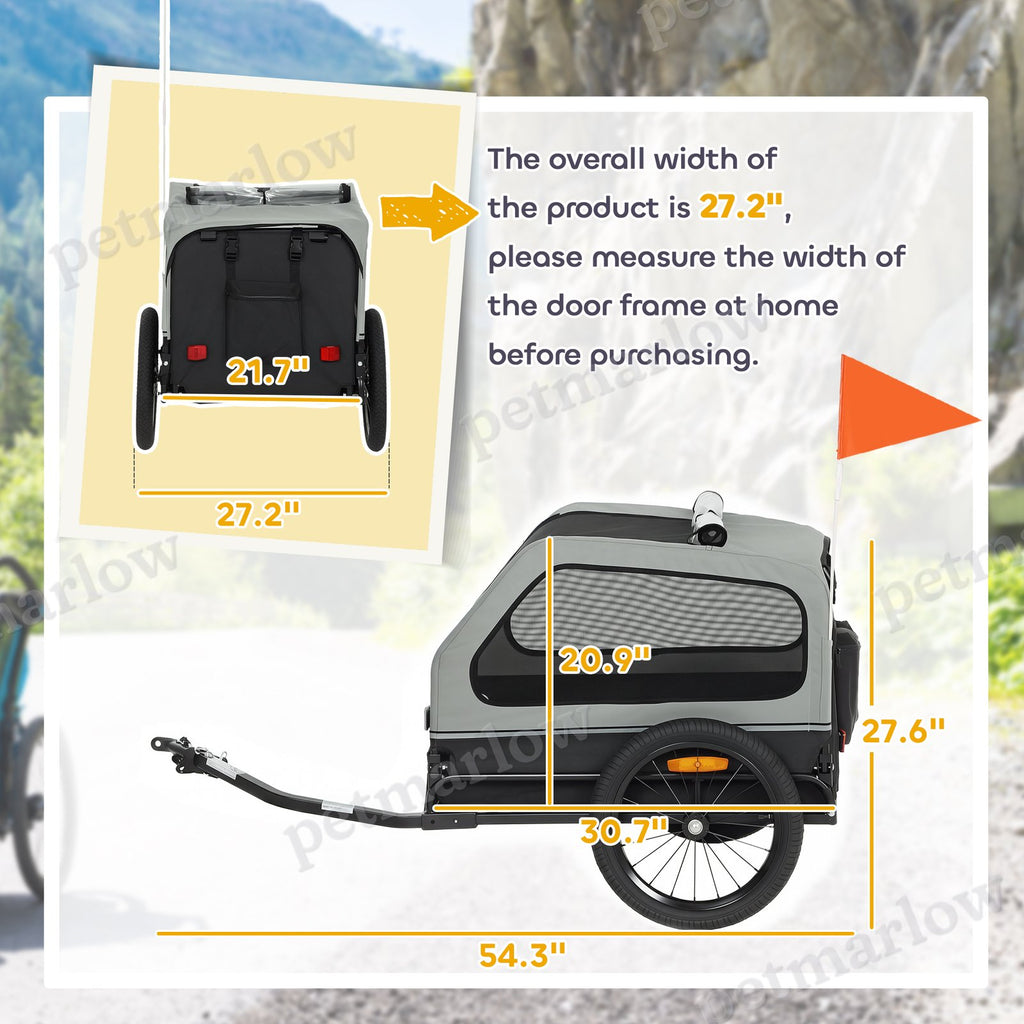 Dog Bike Trailer for Small & Medium Dogs with Easy Entry Ramp – view 5