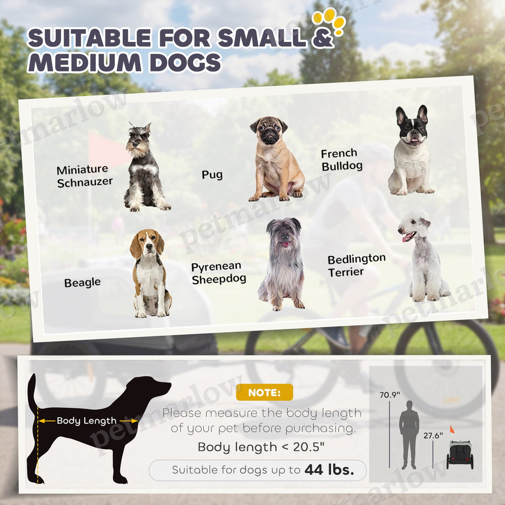 Dog Bike Trailer for Small & Medium Dogs with Easy Entry Ramp – view 6