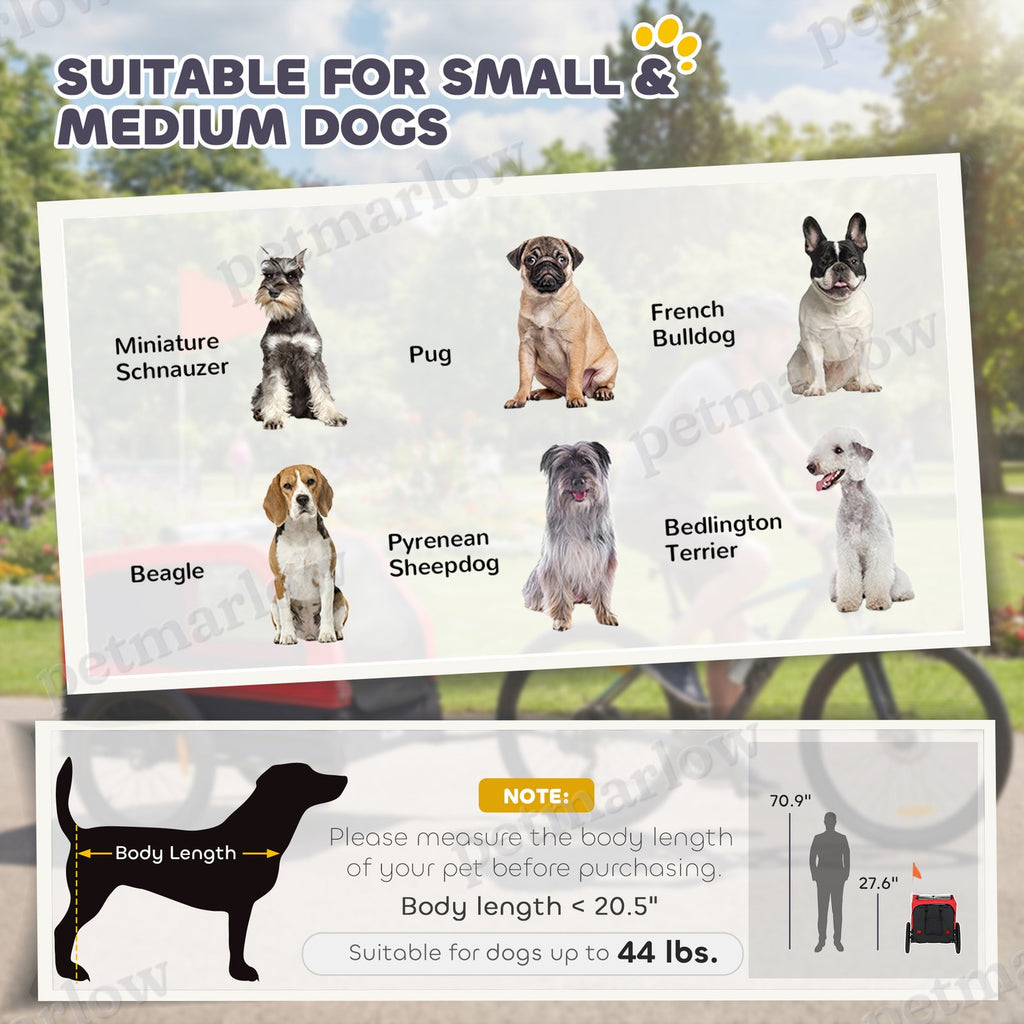 Dog Bike Trailer for Small & Medium Dogs with Ramp – view 5