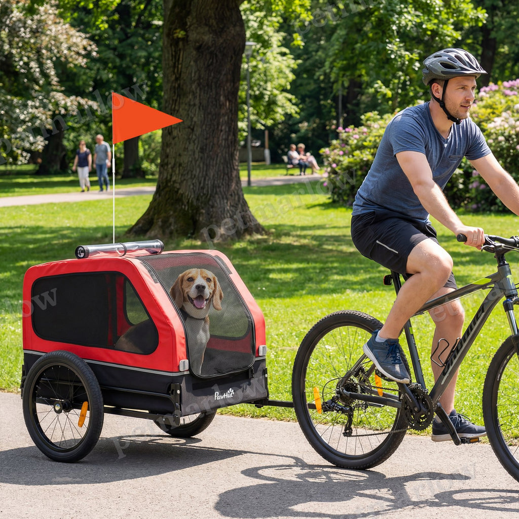 Dog Bike Trailer for Small & Medium Dogs with Ramp – view 6