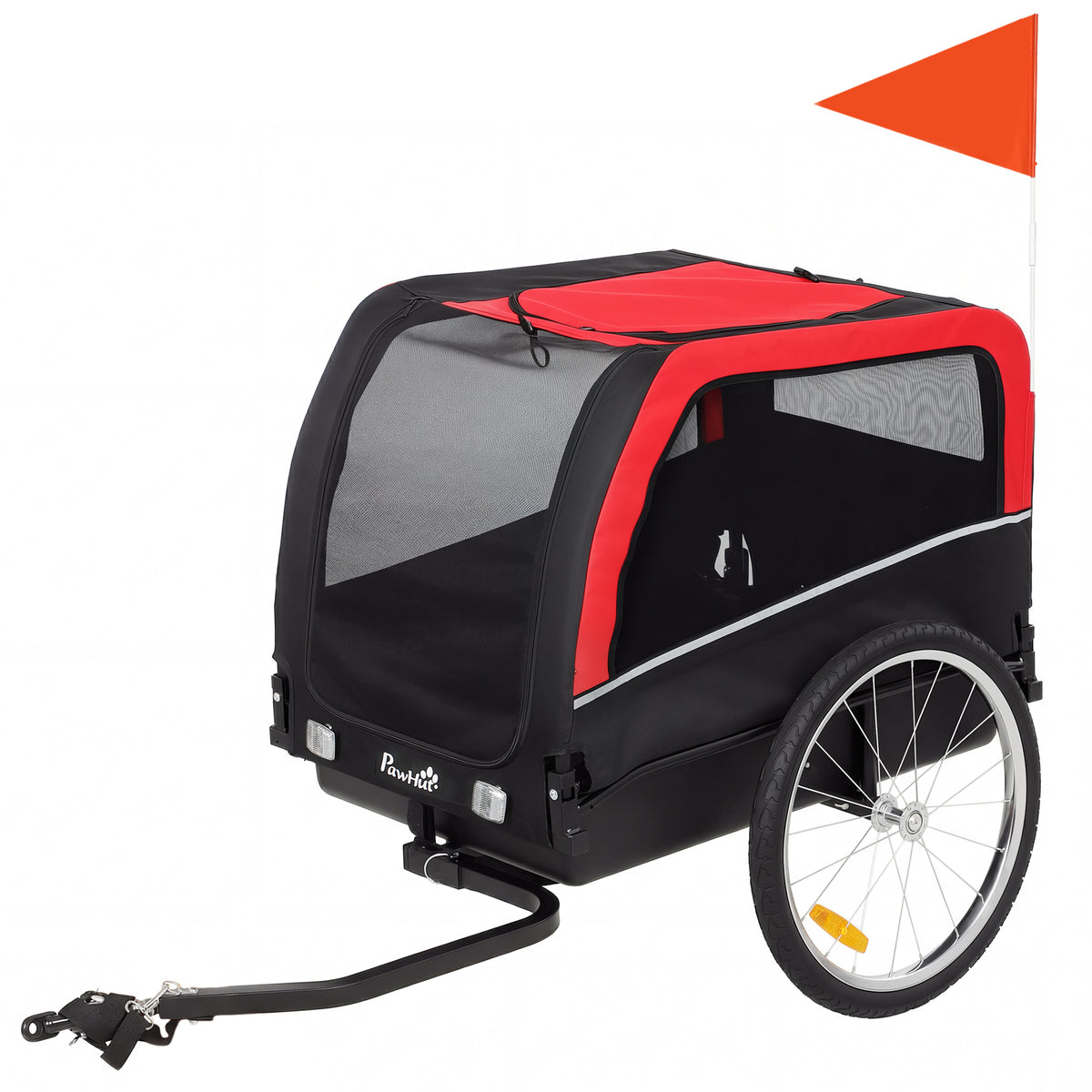 Dog Bike Trailer with 20" Air Tires – Red / 815x299x610 mm
