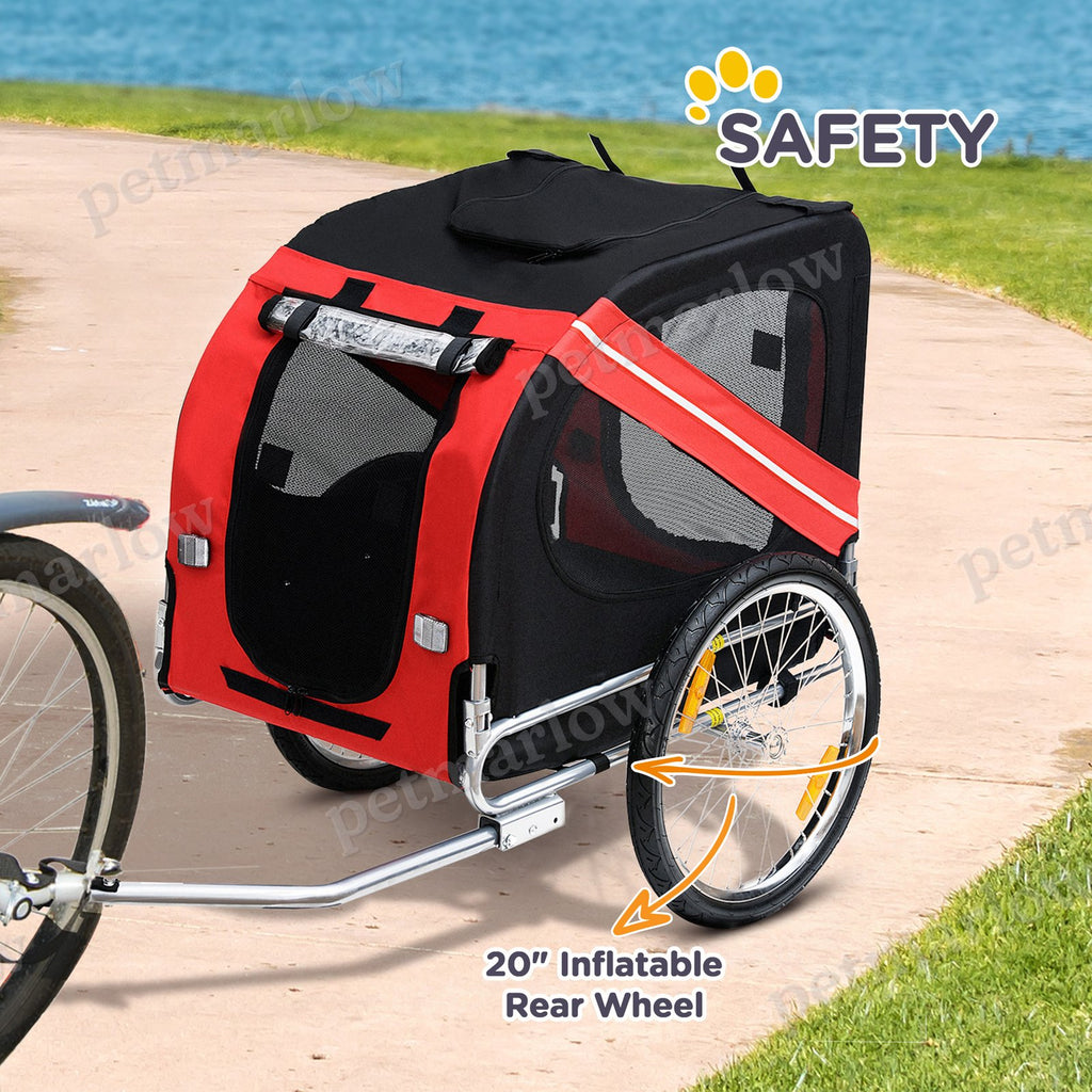 Dog Bike Trailer with Easy Folding Cart Frame – view 4