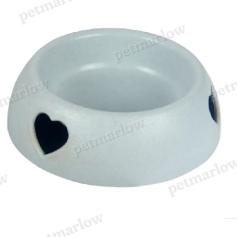Dog Bowl Made from Natural Material – Food and Water Bowl with Heart Design – view 4