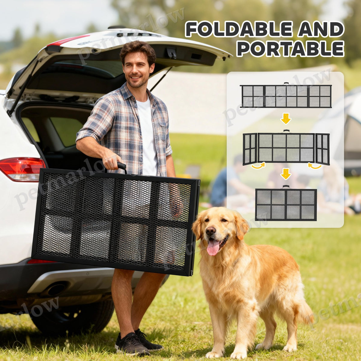 Dog Car Ramp, 75" x 20" Folding Portable Ramp – view 6