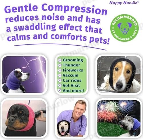 Dog & Cat Calming Band - Anxiety Relief/Noise Protection-Grooming-Thunder-Fireworks 2 Pack – view 3