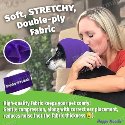 Dog & Cat Calming Band - Anxiety Relief/Noise Protection-Grooming-Thunder-Fireworks 2 Pack – view 4