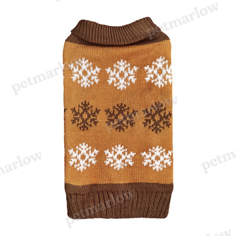 Dog Christmas Sweater in Brown and Gray – view 4