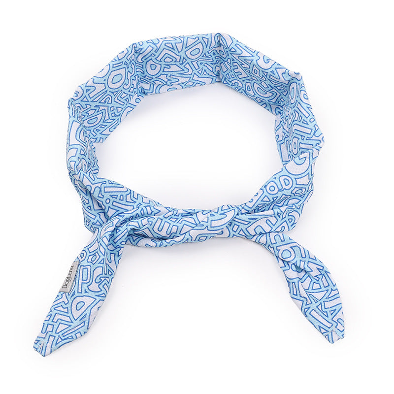 Dog Cool Bandanas Detachable and Washable Dog Cooling Scarf – Blue / S