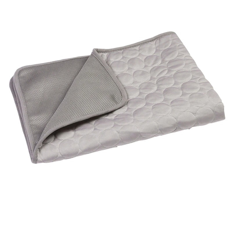 Dog Cooling Mat Cooling Pad For Pets Chilly Pad For Kennels, Crates, Cars, Indoor & Outdoor Ice Silk Mat – Gray / S