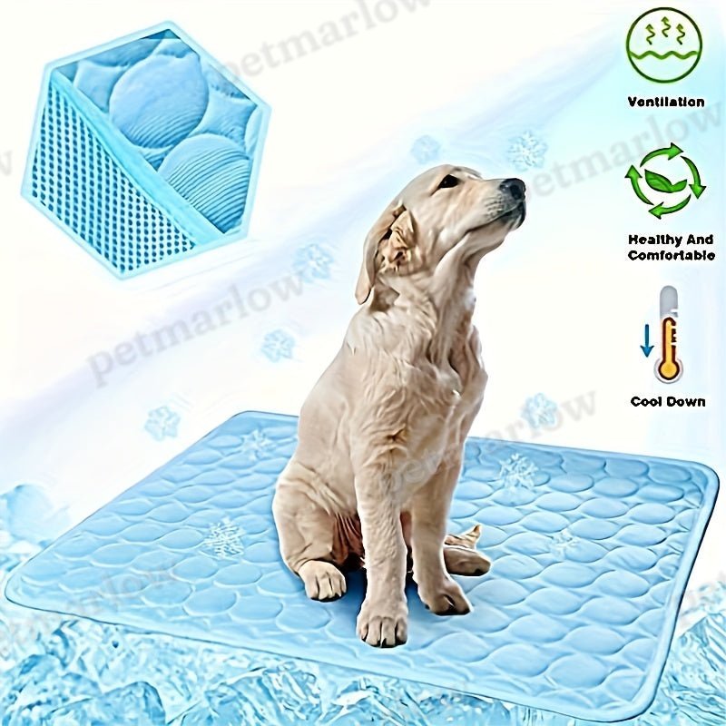 Dog Cooling Mat Cooling Pad For Pets Chilly Pad For Kennels, Crates, Cars, Indoor & Outdoor Ice Silk Mat – view 5