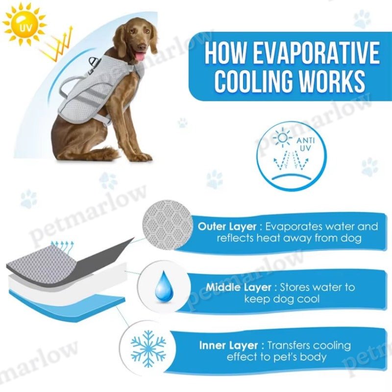 Dog Cooling Vest Breathable Reflective Dog Cooling Jacket Dog Clothes Supplies – view 6