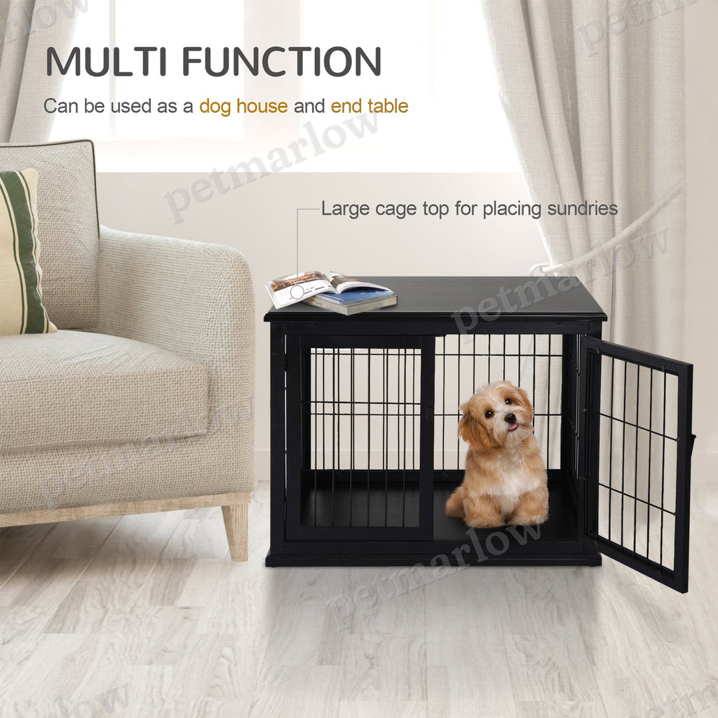 32" Small Dog Cage End Table with Lockable Door – view 4