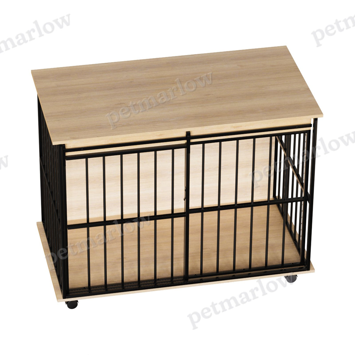 Large Wooden Dog Crate Furniture – view 3