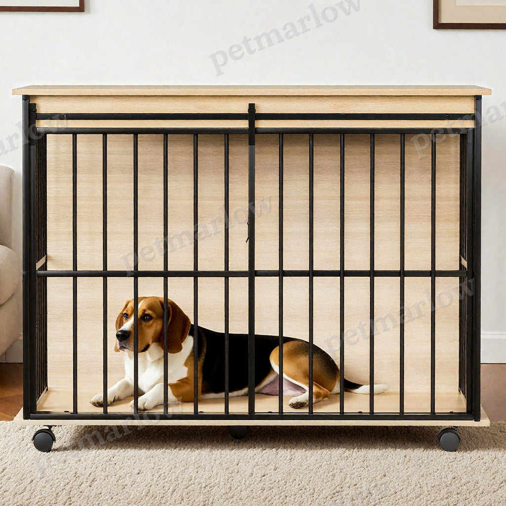 Large Wooden Dog Crate Furniture – view 5