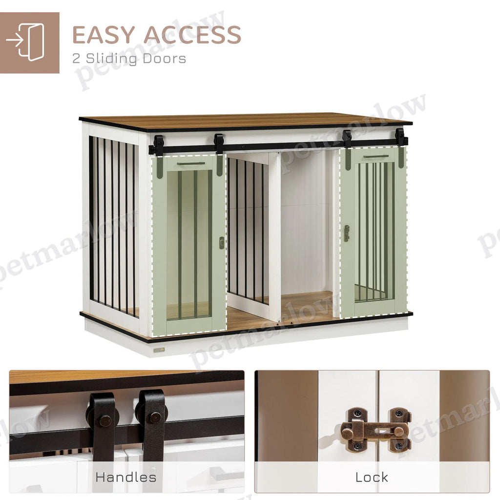 Dog Crate Furniture with Divider Panel for Large Breeds – view 6