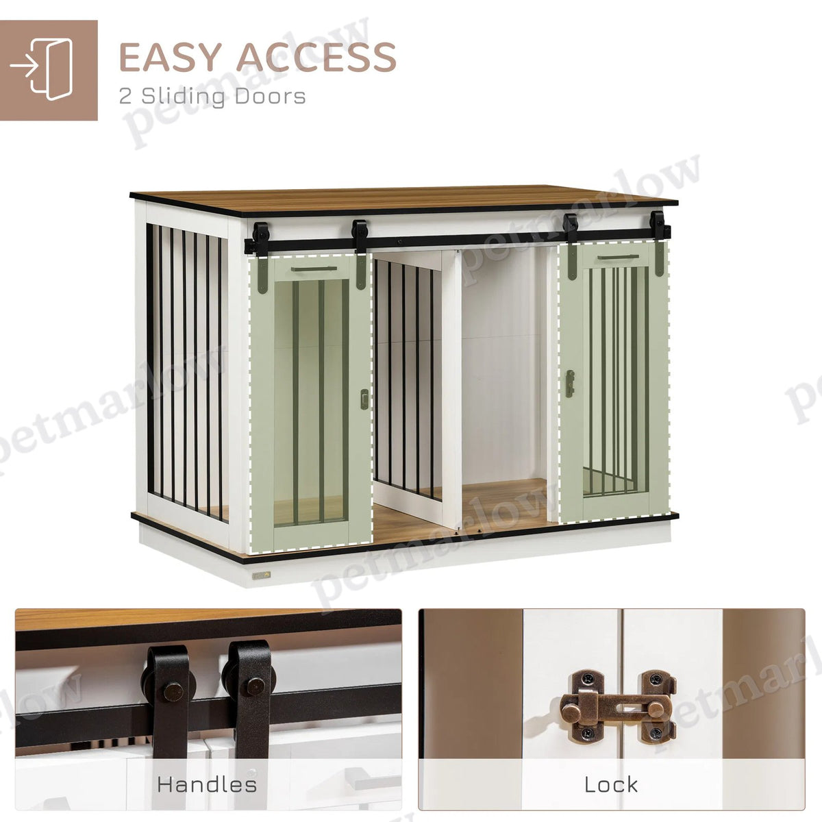 Dog Crate Furniture with Divider Panel for Large Breeds – view 6