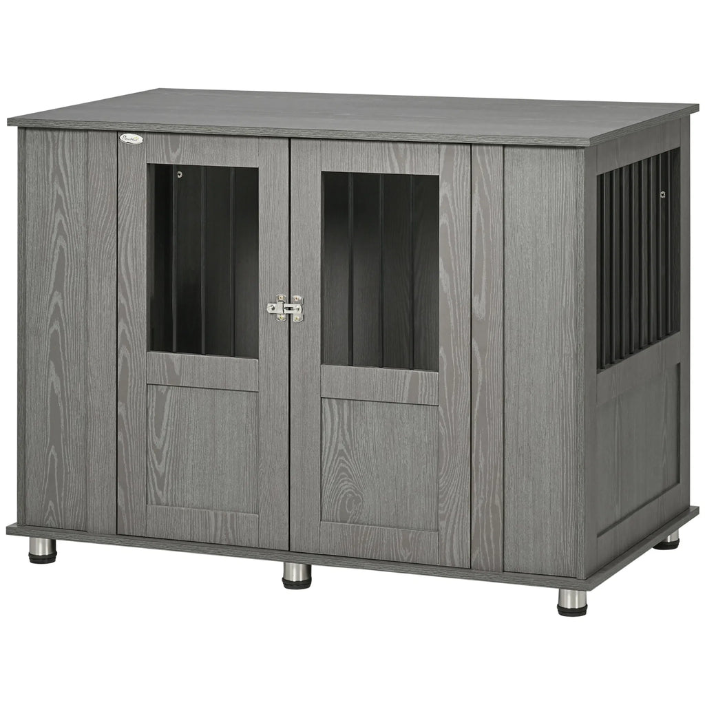 Dog Crate Furniture with Lockable Magnetic Door for Indoor Use