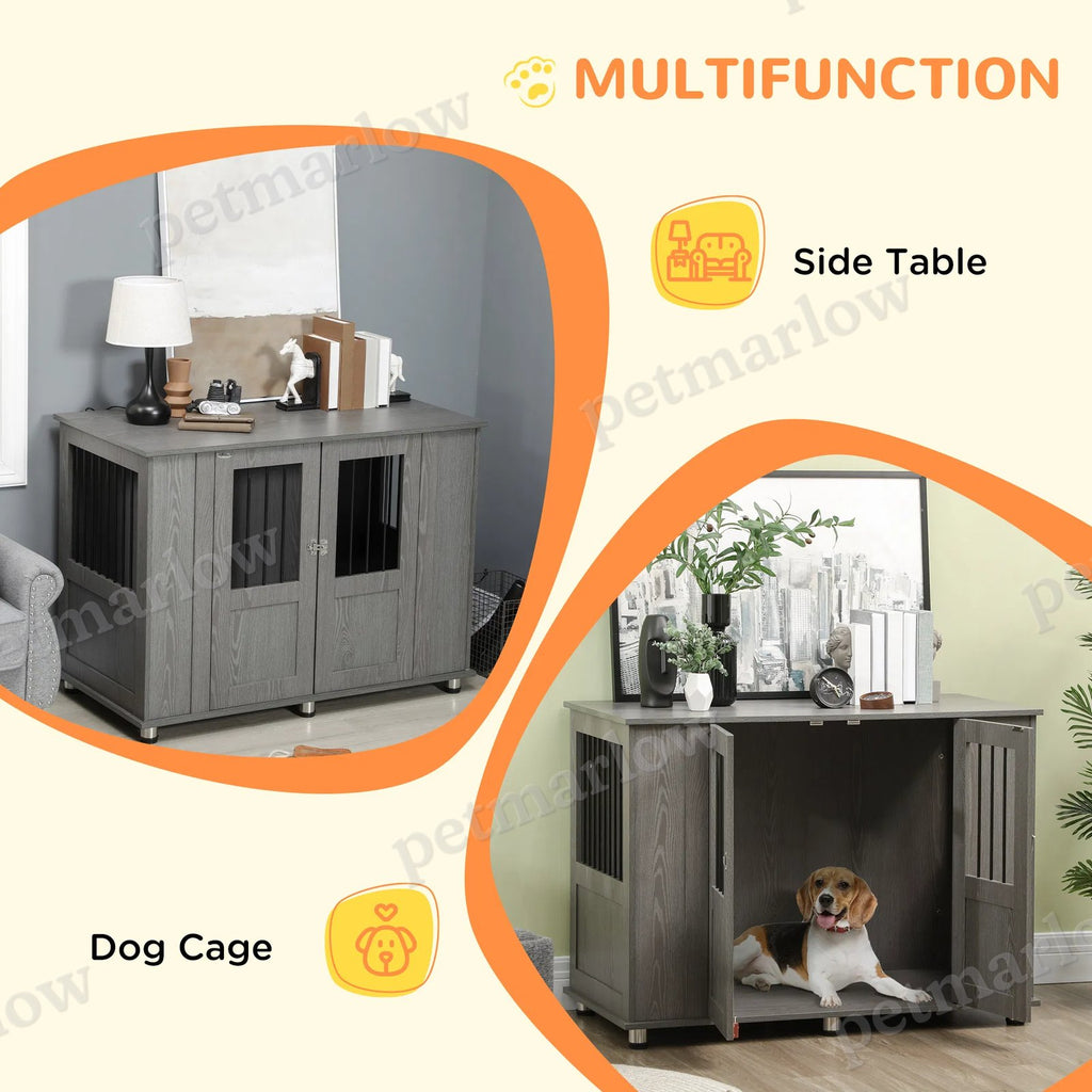 Dog Crate Furniture with Lockable Magnetic Door for Indoor Use – view 3