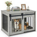 Dog Crate Furniture With Sliding Barn Door for Indoor Use – defaulttitle