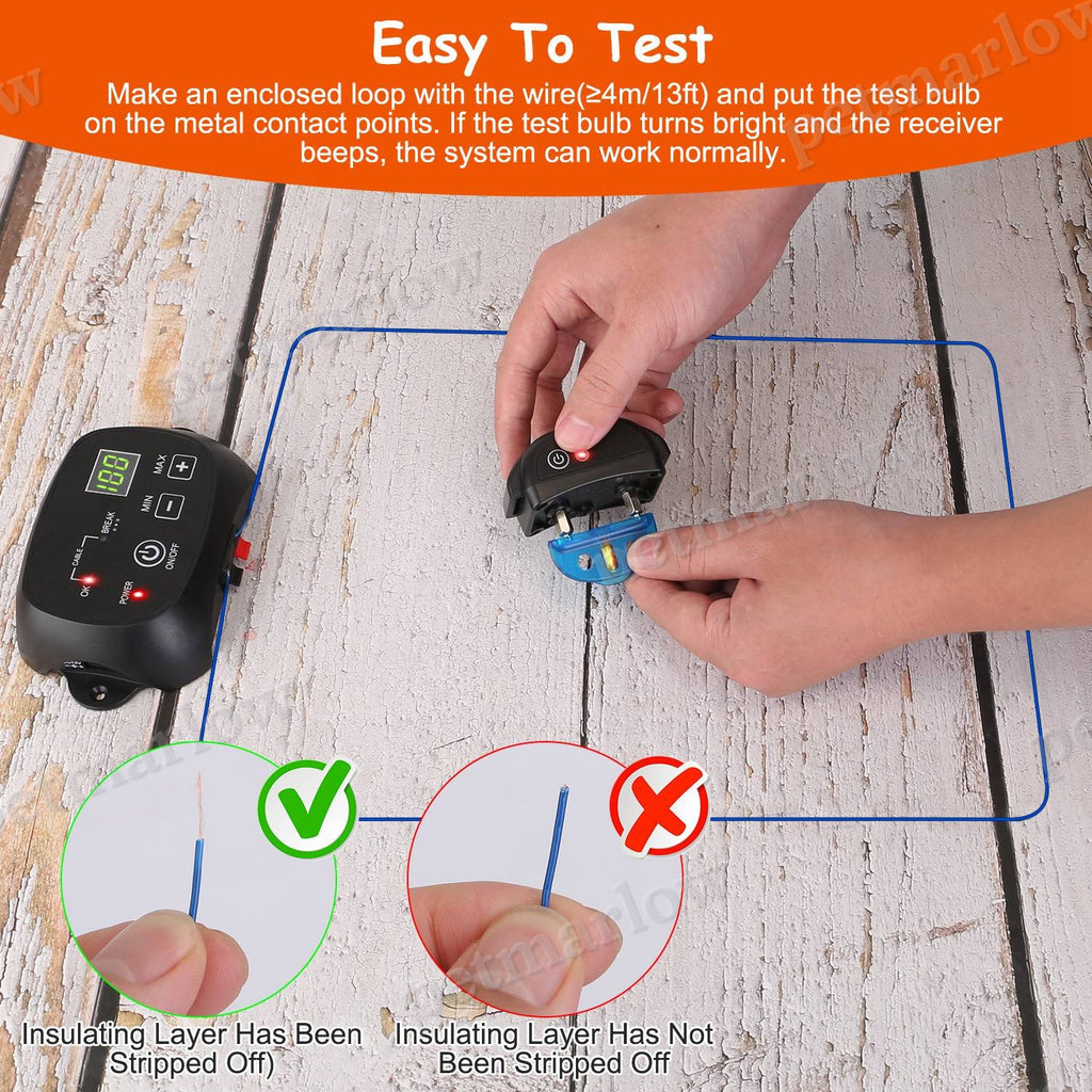 Dog Fence System with Adjustable Levels and Waterproof Receiver – view 2