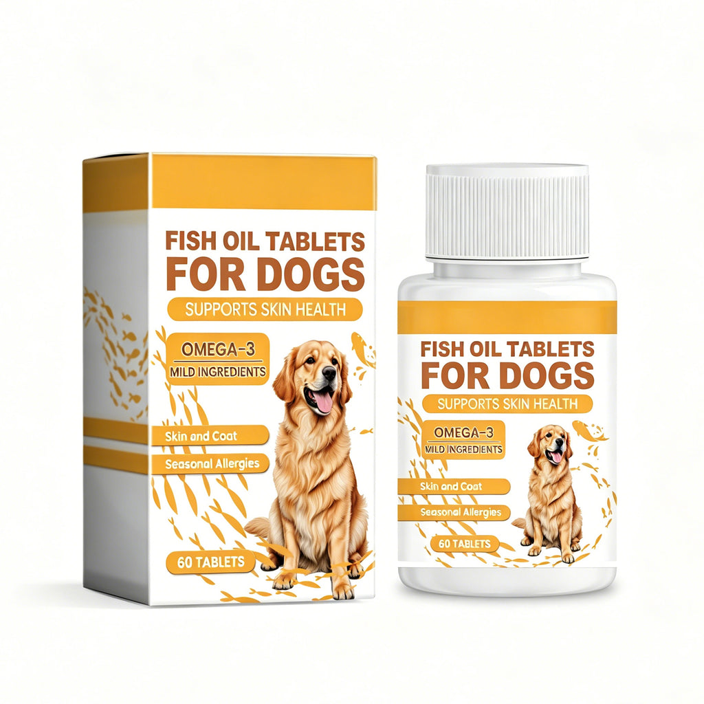 Dog Fish Oil Chewable Tablets for Skin and Coat Health