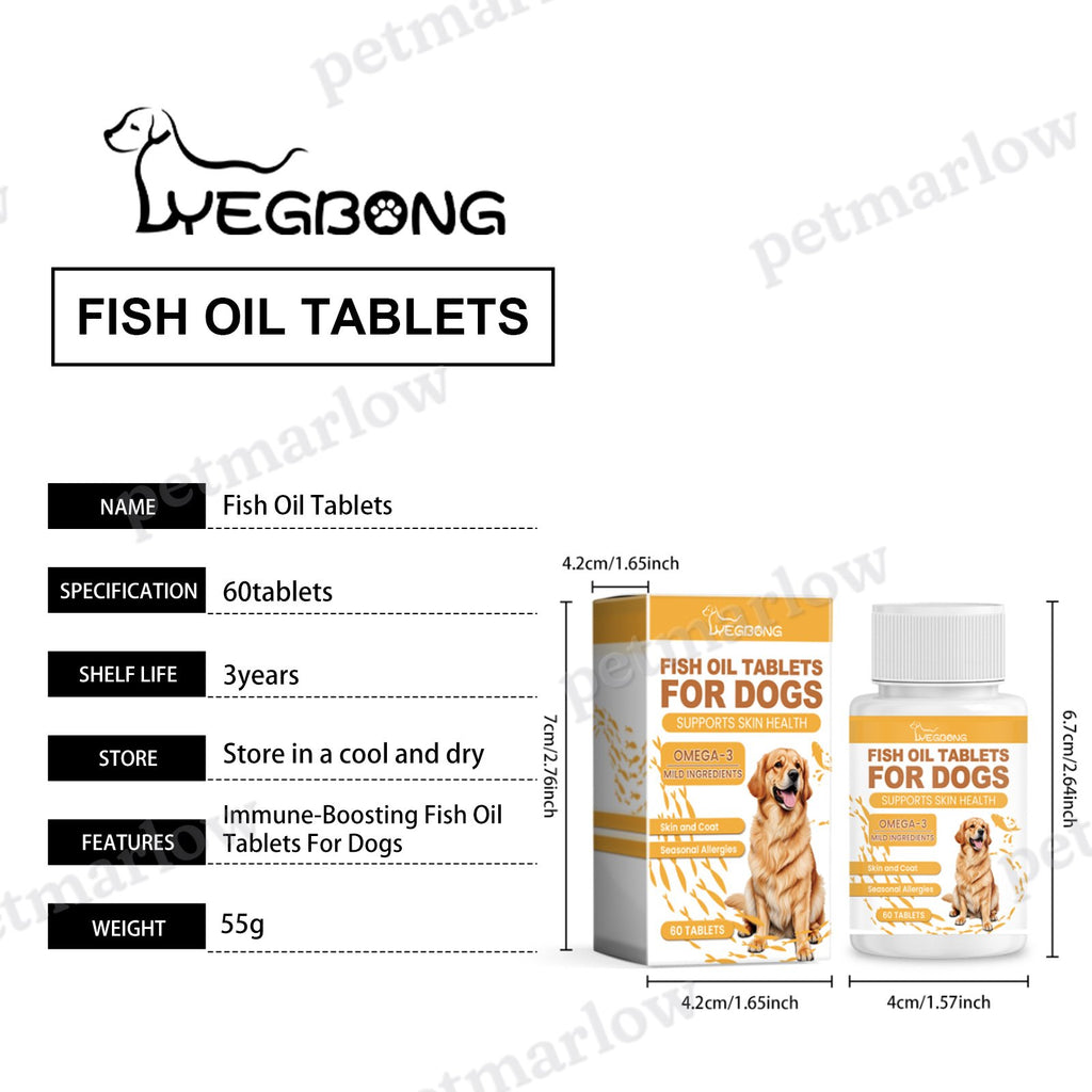 Dog Fish Oil Chewable Tablets for Skin and Coat Health – view 6