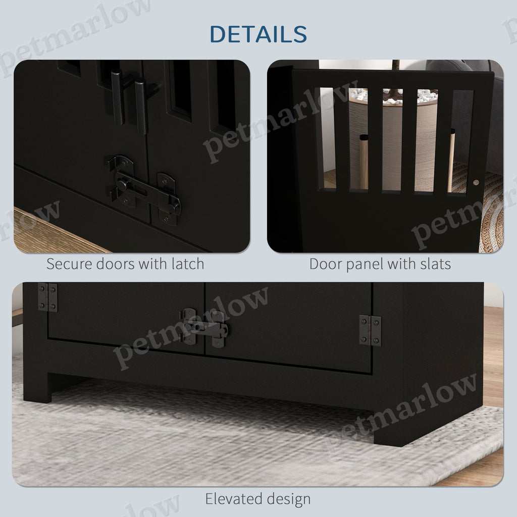 Dog Food Storage Cabinet with Bowls and Feeding Station – view 3