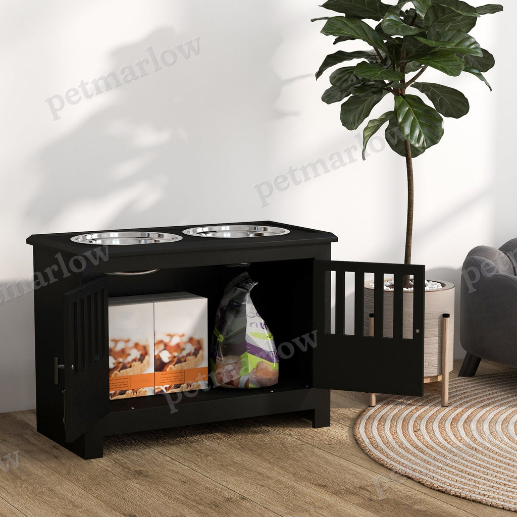 Dog Food Storage Cabinet with Bowls and Feeding Station – view 5