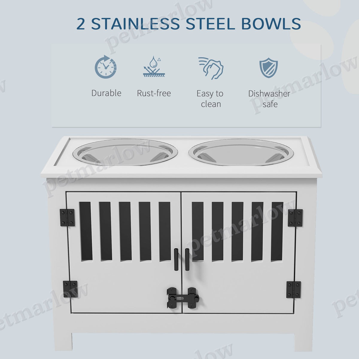 Dog Food Storage Cabinet with Bowls for Convenient Feeding – view 4