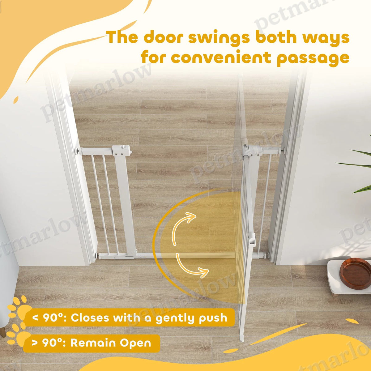 Walk Through Dog Gate with Small Pet Door – view 5