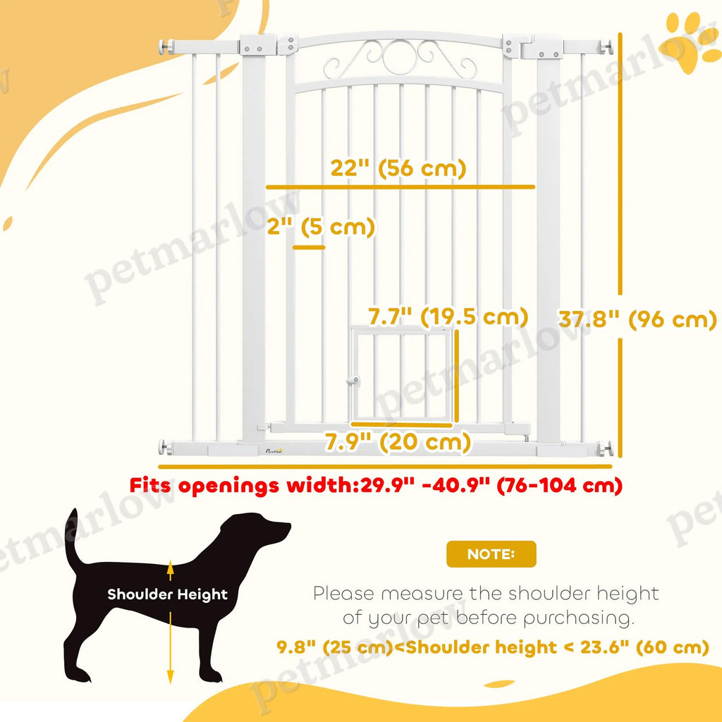 Walk Through Dog Gate with Small Pet Door – view 6