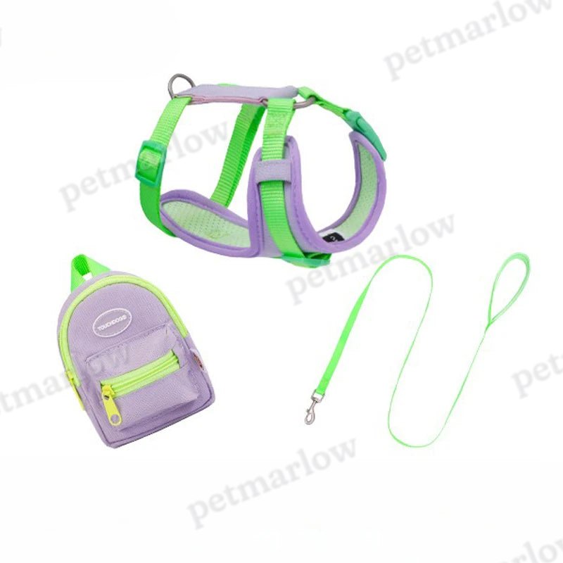Dog Hand Holding Rope Chest Strap Suit Vest with Bag – view 6