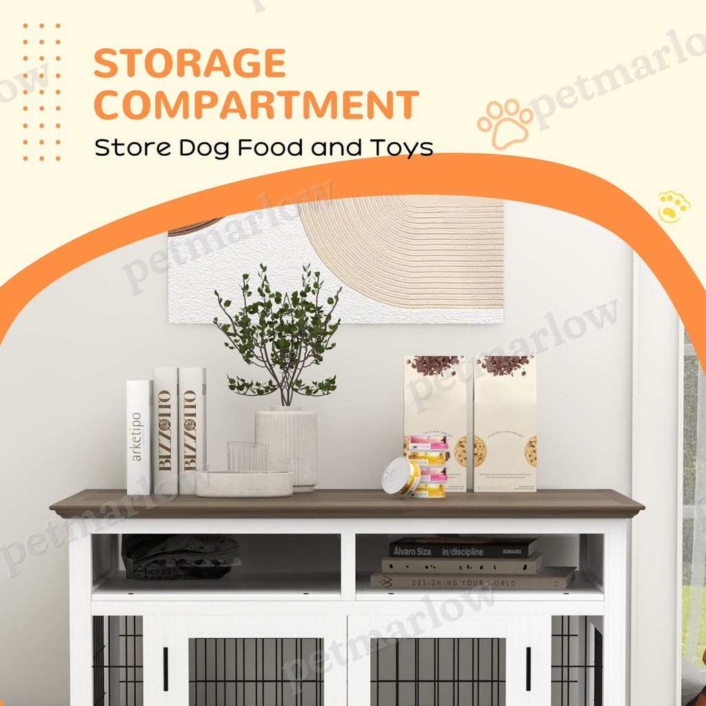 Dog Kennel Furniture Side Table with Storage for Small Dogs – view 6
